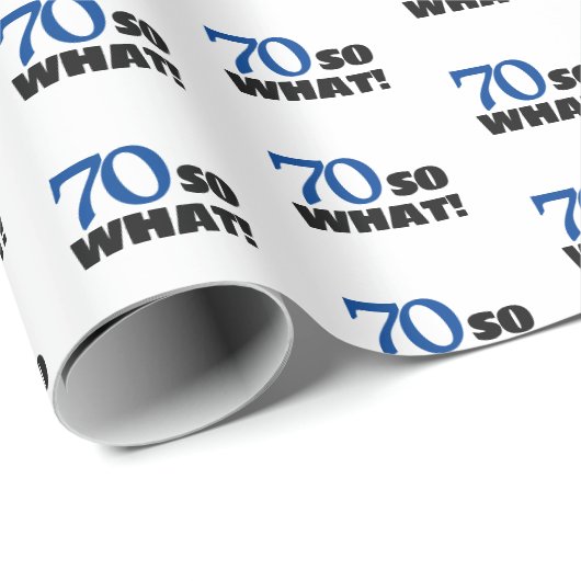 モダンおもしろい引用文タイポグラフィ70誕生日 ラッピングペーパー (ロールコーナー)