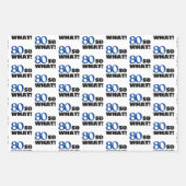 モダンおもしろい引用文タイポグラフィ80誕生日 ラッピングペーパーシート (正面)