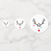 モダンおもしろい抽象芸術トナカイ コンフェッティ (裏面)