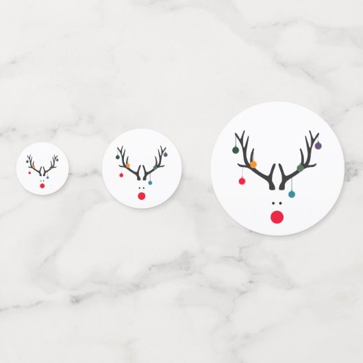 モダンおもしろい抽象芸術トナカイ コンフェッティ (裏面)