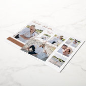 モダンおもしろい数々の写真Save the Dateバー 箔招待状 (回転した状態)