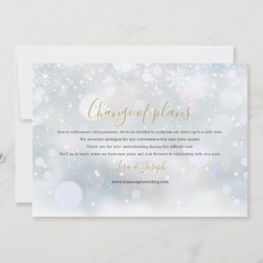 モダンおもしろい新規計画更新日の変更 セーブザデート (裏面)