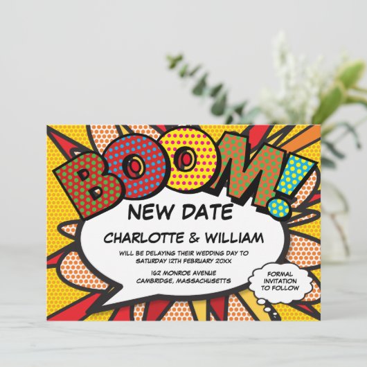 モダンおもしろい日付漫画帳の変更 セーブザデート (スタンド正面)