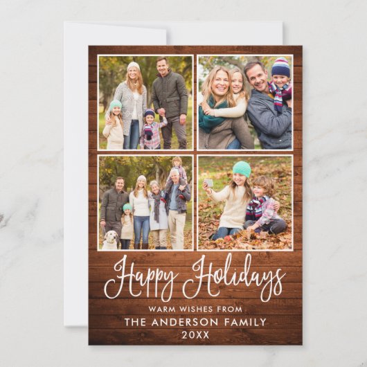 モダンおもしろい書道の木4枚 シーズンカード (正面)