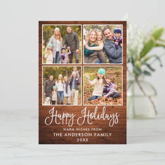 モダンおもしろい書道の木4枚 シーズンカード (スタンド正面)