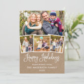 モダンおもしろい書道クラフト4写真 シーズンカード (スタンド正面)