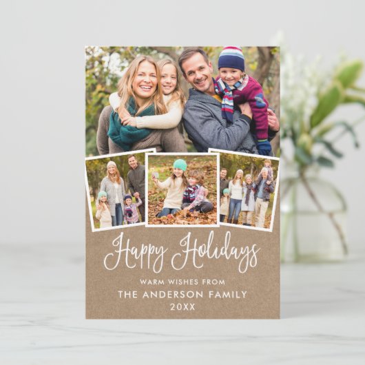 モダンおもしろい書道クラフト4写真 シーズンカード (スタンド正面)