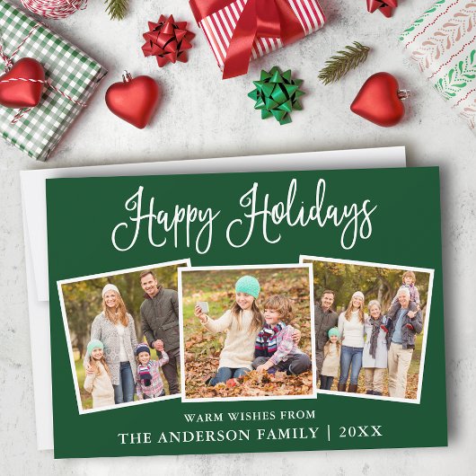 モダンおもしろい書道グリーン3写真 シーズンカード