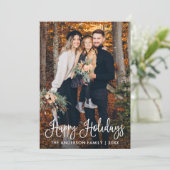 モダンおもしろい書道家写真 シーズンカード (スタンド正面)