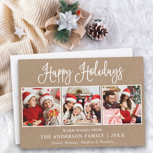 モダンおもしろい書道3写真クラフト シーズンカード