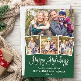 モダンおもしろい書道4フォトグリーン シーズンカード