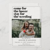 モダンおもしろい来引用文写真 セーブザデート (正面/裏面)