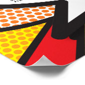 モダンおもしろい漫画の結婚座席表 ポスター (角)