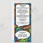 モダンおもしろい漫画の結婚本 招待状 (裏面)