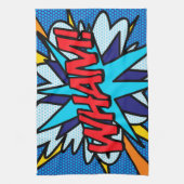 モダンおもしろい漫画ブックアポップ・アートのートWHAM キッチンタオル (縦)