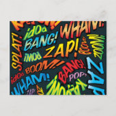 モダンおもしろい漫画ブック日付の保存 案内ポストカード (裏面)