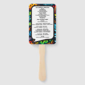 モダンおもしろい漫画ブック結婚式 プログラム ハンドファン (裏面)