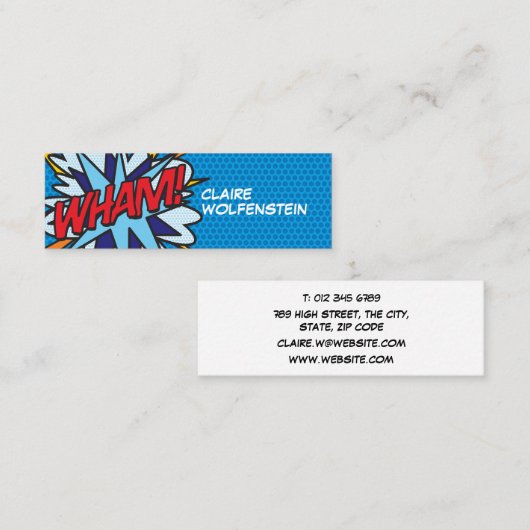 モダンおもしろい漫画ブックWHAM スキニー名刺 (正面/裏面)