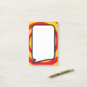 モダンおもしろい漫画本の音声バブル ポストイット (デスク上)