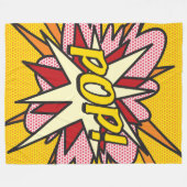 モダンおもしろい漫画本ポップ・アートのトレンディー フリースブランケット (正面(横))