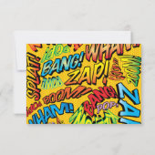 モダンおもしろい漫画本ポップ・アートの芸術 出欠カード (裏面)