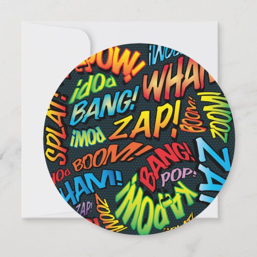 モダンおもしろい漫画本結婚集 招待状 (裏面)