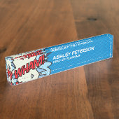 モダンおもしろい漫画Art Flash WHAM デスクネームプレート (側面)