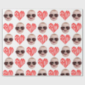 モダンおもしろい生誕生祝結婚いパーティー ラッピングペーパー (フラット)