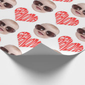 モダンおもしろい生誕生祝結婚いパーティー ラッピングペーパー (角)