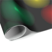 モダンおもしろい白熱［赤熱］光を放つ《写真》ぼけ味クリスマスライトフェスティバル ラッピングペーパー (ロールコーナー)