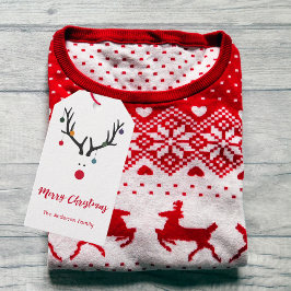 モダンおもしろい白 ギフトタグ