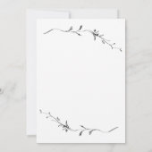 モダンおもしろい結婚タイポグラフィ書道 招待状 (裏面)