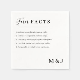 モダンおもしろい結婚ファクト スタンダードカクテルナプキン