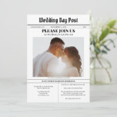 モダンおもしろい結婚新聞発表 案内状 (スタンド正面)