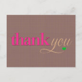 モダンおもしろい色ありがとうはがき ポストカード (正面)