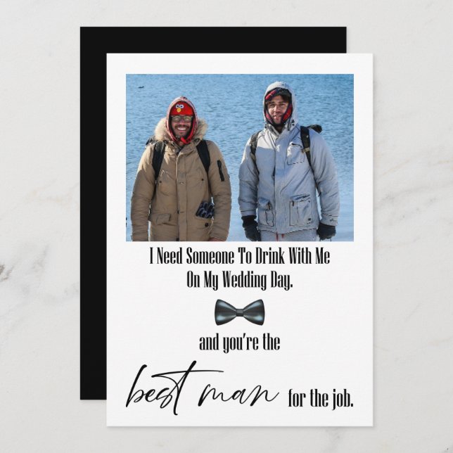 モダンおもしろい花婿介添人 (正面/裏面)