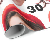 モダンおもしろい顔誕生日 ラッピングペーパー (ロールコーナー)