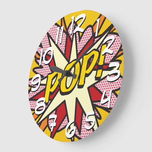 モダンおもしろい類型漫画ブックポップ・アートのトレンディー ラージ壁時計 (傾斜)