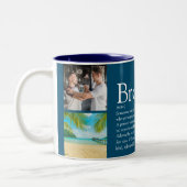 モダンおもしろい4 Photo Collage Brother定義 ツートーンマグカップ (左)