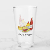 モダンおもしろいBBQ パーソナライズされた タンブラーグラス (裏面)