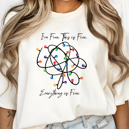 モダンおもしろいChristmas Teeおもしろいミニマル可愛いクリスマス Tシャツ