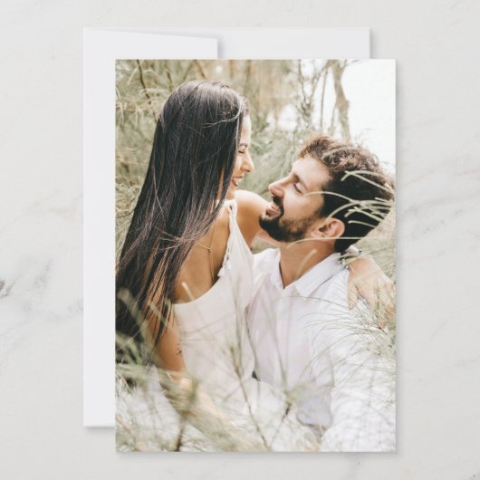 モダンおもしろいCotorque Free Drinks結婚の写真 セーブザデート (裏面)