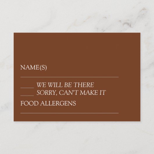 モダンおよびお洒落タイポグラフィ エンクロージャーカード (裏面)