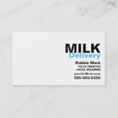モダンおよびはっきりしたデザイン、ミルクマン/女性デリバリ 名刺 (正面)