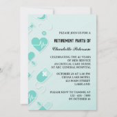 モダンおよびユニークナース退職パーティー 招待状 (正面)