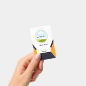 モダンおよび名刺のクリーンデザイン バッジ (手持ち)