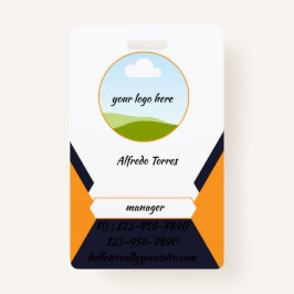 モダンおよび名刺のクリーンデザイン バッジ