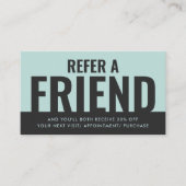 モダンおシンプルはっきりした友達の紹介参照 名刺 (正面)