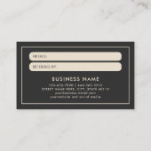 モダンおシンプルはっきりした友達の紹介参照 名刺 (裏面)