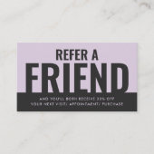 モダンおシンプルはっきりした友達の紹介参照 名刺 (正面)